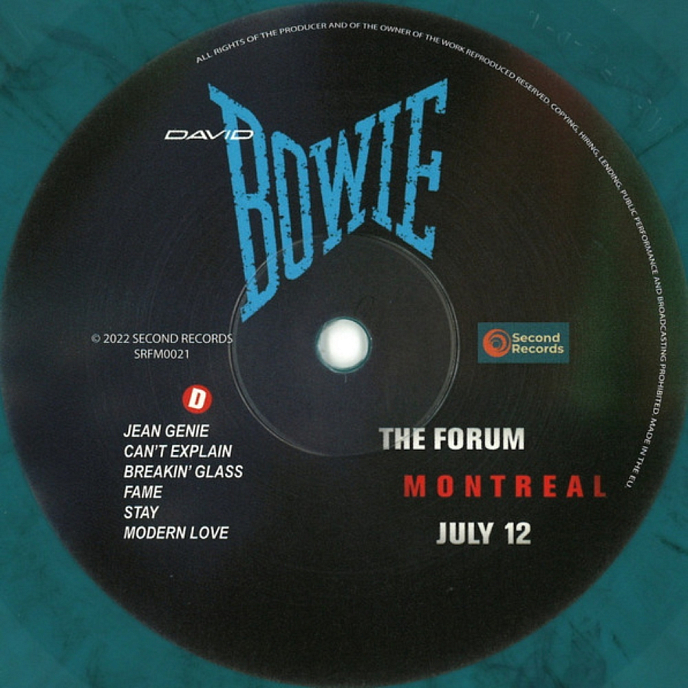 Vinyl Record David Bowie – Live At The Forum In Montreal July 12, 1983 (Green Marbled) - 2LP - img.7