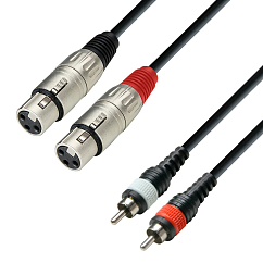 Cable Adam Hall K3TFC0300 2 RCA-m - 2 XLR-f 3 m