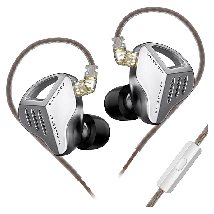 In-ear headphones KZ ZVX with Mic Silver - img.0