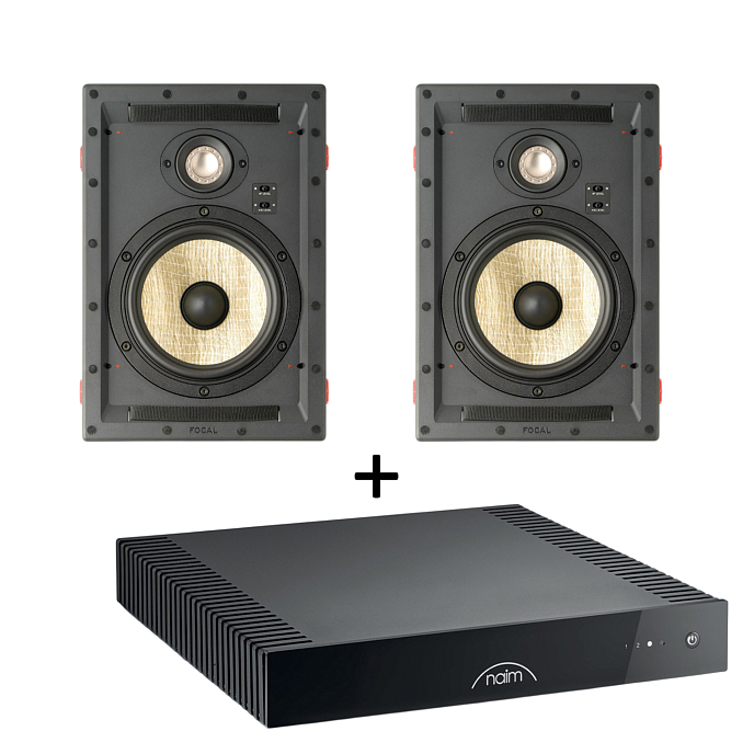 Kit Focal 300 IW 6 Black (Pair) + Naim CI-UNITI 102 Black - img.0