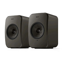 Bookshelf speakers KEF LSX II LT Graphite Grey + KEF P1 Desk Pad Silver