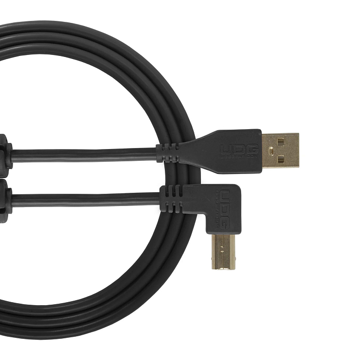 Cable UDG Ultimate Audio Cable USB-A - USB-B 2m Angled Black - img.0