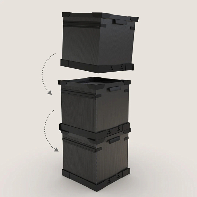 Vinyl Storage Box HumminGuru FlexiCube LP Storage Box Black - img.4