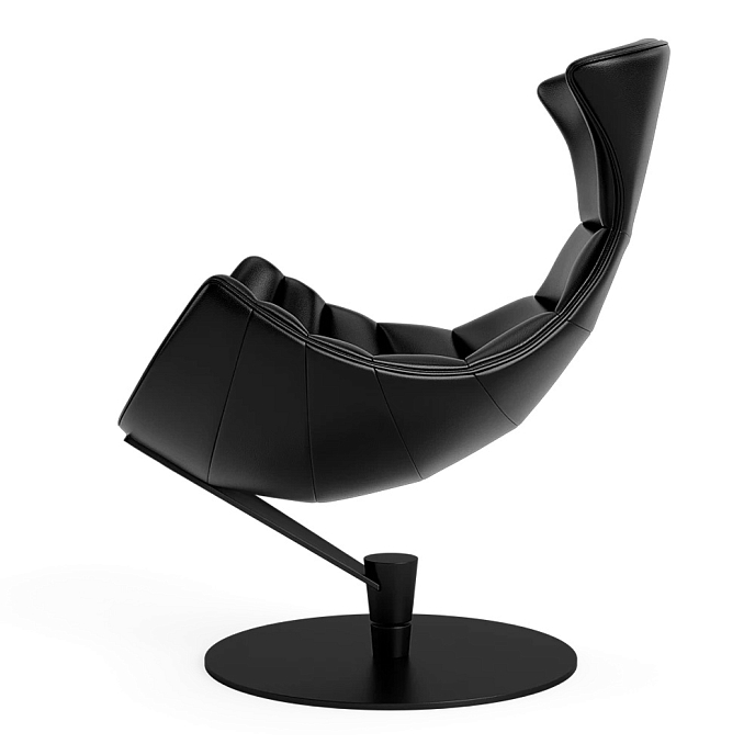 Listening Chair Bruunmunch Lobster Black Powder Coated Base Fully Upholstered Black / Black Vidar - img.5