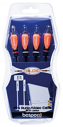 Cable Bespeco SL2R180 2rca - 2rca 1.8m