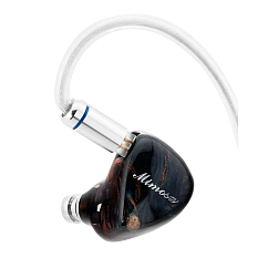 In-ear headphones Queen Of Audio Mimosa Woodgrain Brown 4.4mm