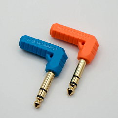 Adapter DJTT Chroma Jacks Adapter Angled jack 3.5mm (f) - jack 6.3mm (m) Blue