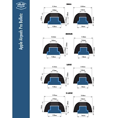 Eartips Dekoni Audio Bulletz for the Apple Airpods Pro Large 3 Pack Grey