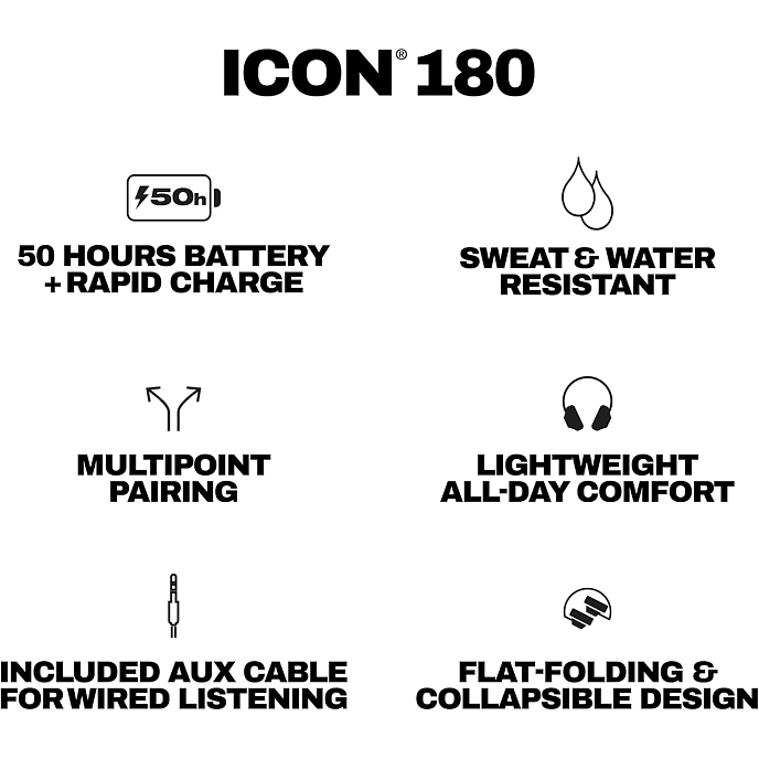 Wireless Headphones Skullcandy Icon 180 True Black - img.10