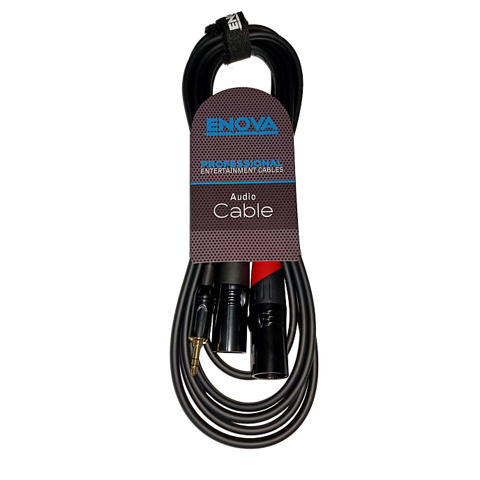 Cable ENOVA EC-A3-PSMXLF-3 Black 3.5мм - 2XLR 3m - img.0