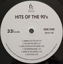 Vinyl Record Various – Hits Of The 90's LP