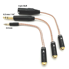 Adapter Kit Abyss Joal Adaptor Kit D Black (4.4mm - 3.5mm; 4.4mm - 6.3mm; 4.4mm - 4pin XLR)