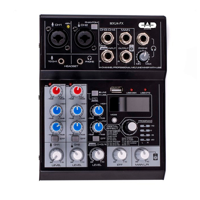 Mixing console CAD MXU4-FX Black - img.0