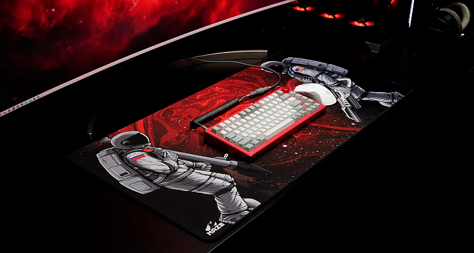 Mouse pad Maze ASTRO WAR Red 3XL - img.1
