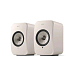 Bookshelf speakers KEF LSX II LT Stone White + KEF P1 Desk Pad Silver - img.1
