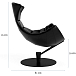 Listening Chair Bruunmunch Lobster Steel Base Basefully Upholstered Black / Red Vidar - img.3