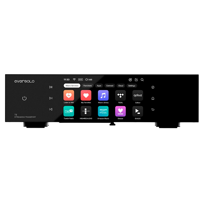 Network Audio Player Eversolo T8 Streaming Transport Black - img.1