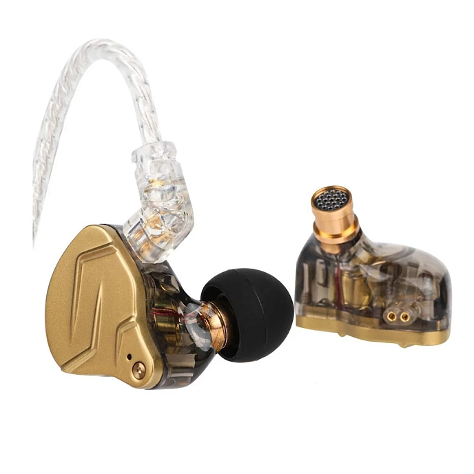 In-ear headphones KZ ZSN Pro with mic Gold - img.0