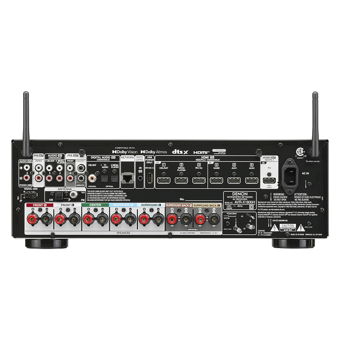 Receiver Denon AVR-X1800H Black - img.3