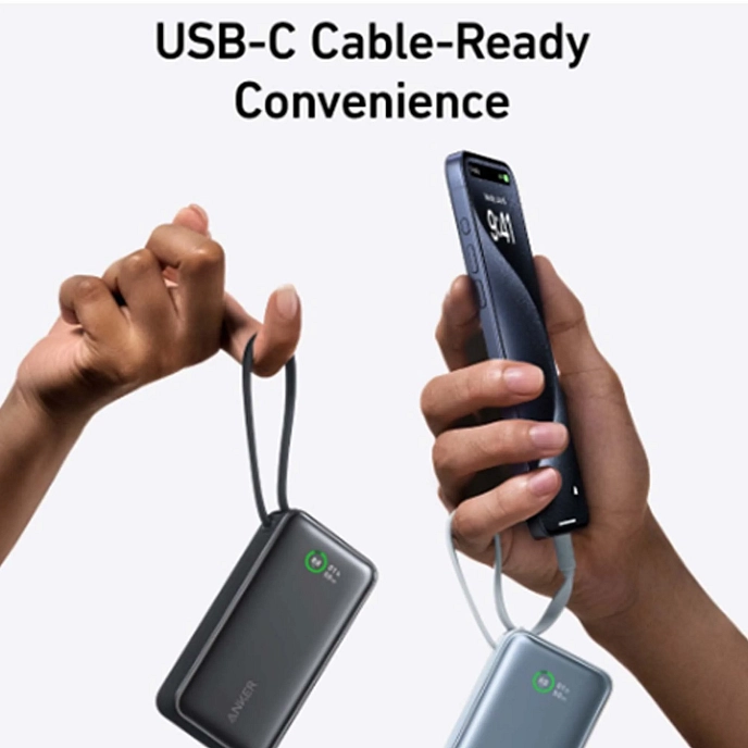 Portable battery Anker Nano Power Bank 30W (Built-In USB-C Cable) Black - img.3