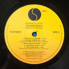 Vinyl Record Talking Heads - Remain In Light LP