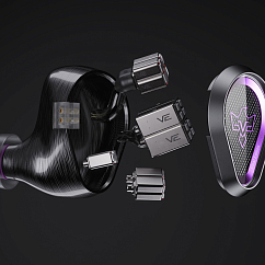 In-ear headphones Vision Ears Phoenix Final Edition Dark Gray Violet