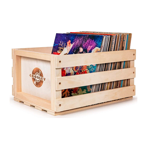 Vinyl Storage Box Crosley Record Storage Crate natural - img.0