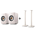 Kit KEF LSX II Mineral White + KEF S1 Floor Stand Mineral White - img.0