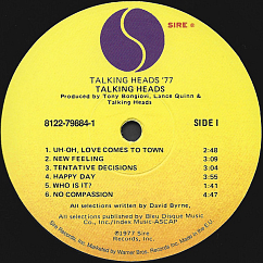 Vinyl Record Talking Heads – Talking Heads: 77 LP