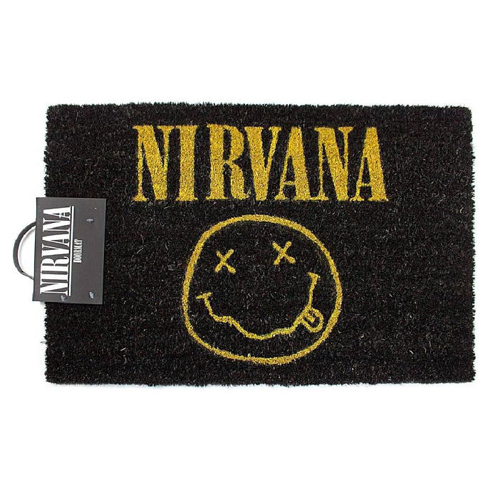 Floor mat Pyramid Nirvana Smiley (Doormat) Black/Yellow 40x60cm - img.1