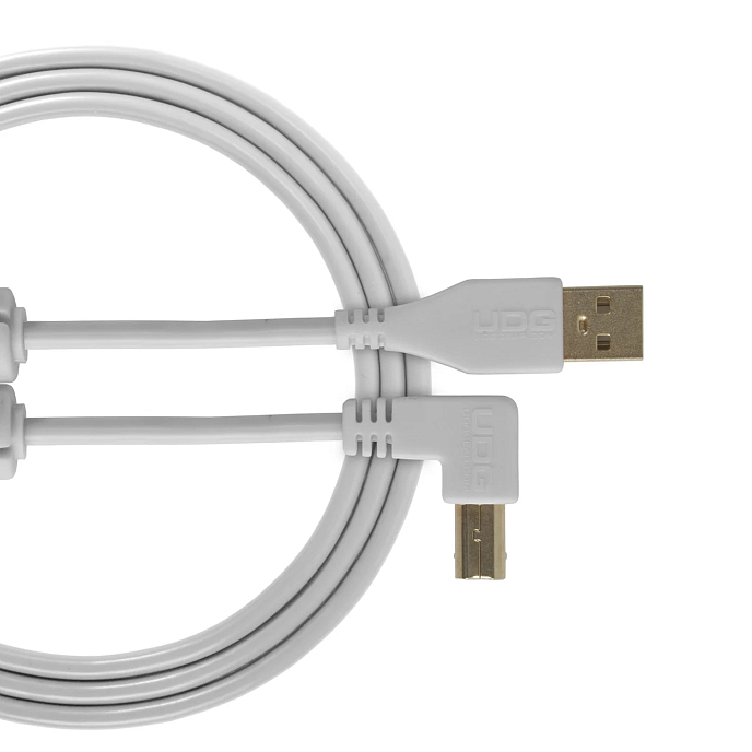 Cable UDG Ultimate Audio Cable USB-A - USB-B 2m Angled White - img.0