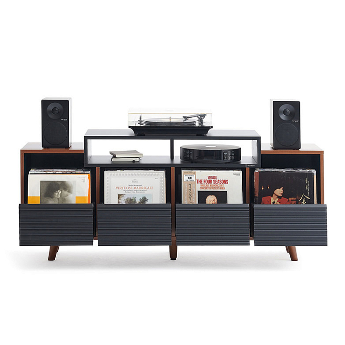 Hi-Fi Stand NorStone Oslo Vinyl 1600 Black/Walnut - img.1