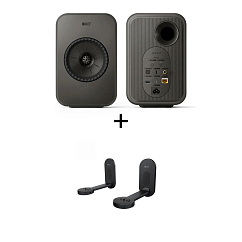 Kit KEF LSX II LT Graphite Grey + KEF B1 Wall Bracket Black