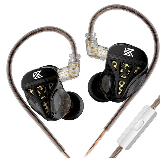 In-ear headphones KZ DQS with mic Black - img.0