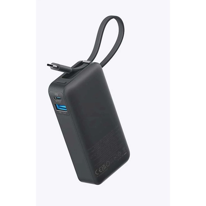 Portable battery Anker Nano Power Bank 30W (Built-In USB-C Cable) Black - img.1