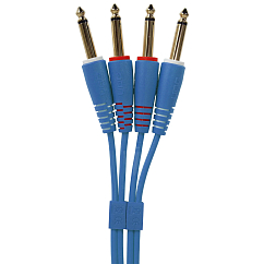 Cable UDG Ultimate Audio Cable Set 2Jack 6.3mm - 2Jack 6.3mm Straight 1.5m Blue