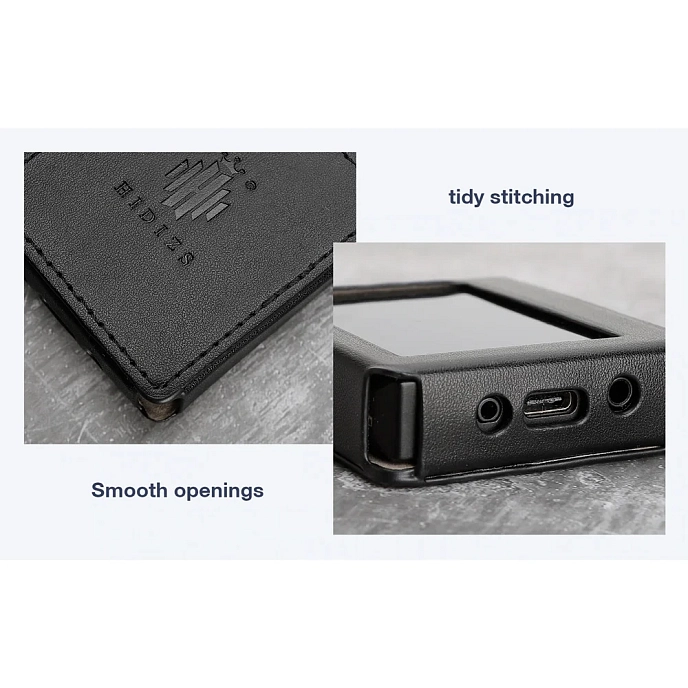 Player Case Hidizs AP80 Pro-X Leather Case Black - img.3