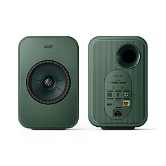 Bookshelf speakers KEF LSX II LT Sage Green + KEF P1 Desk Pad Silver