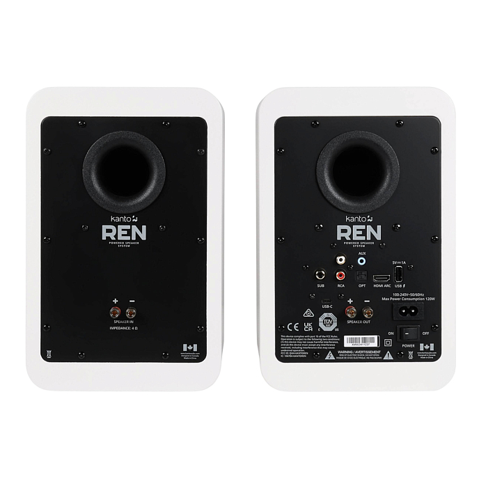 Bookshelf speakers Kanto Ren Matte White - img.4