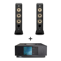 Kit Focal Aria Evo X N2 Black High Gloss (Pair) + Naim Uniti Atom HDMI
