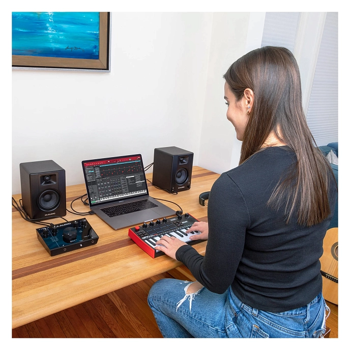 MIDI Keyboard Akai Professional MPK Mini Play MK3 Black Red - img.6