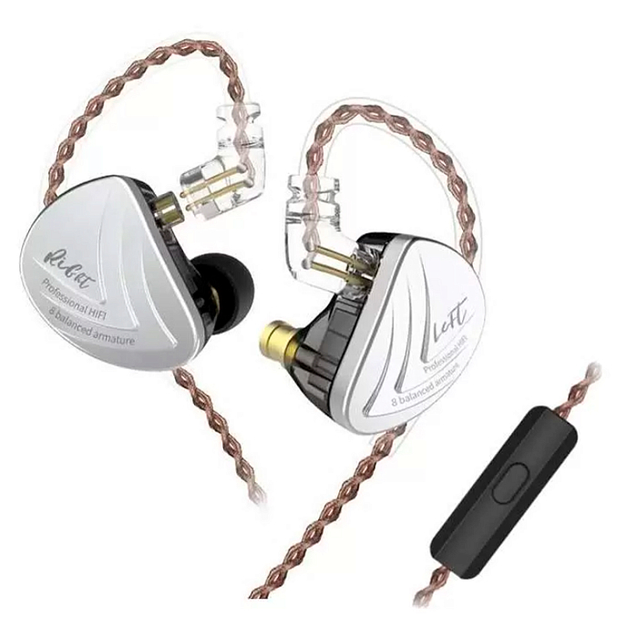 In-ear headphones KZ AS16 with Mic Black - img.0