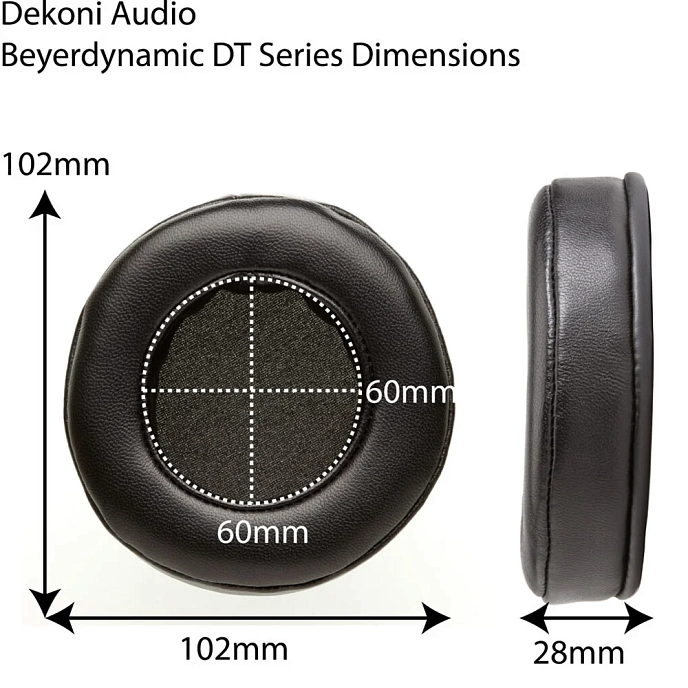 Eartips Dekoni Audio Elite Velour Ear Pad Set for Beyerdynamic DT Series - img.5