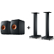 Bookshelf speakers KEF LS50 Wireless II Carbon Black + KEF S2 Floor Stand Black - img.0