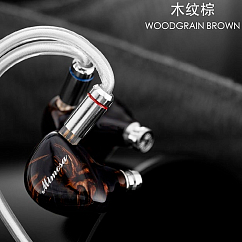 In-ear headphones Queen Of Audio Mimosa Woodgrain Brown 3.5 mm