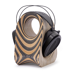 Headphone stand Dr.Head Under Wood Typhoon 1 Natural Black