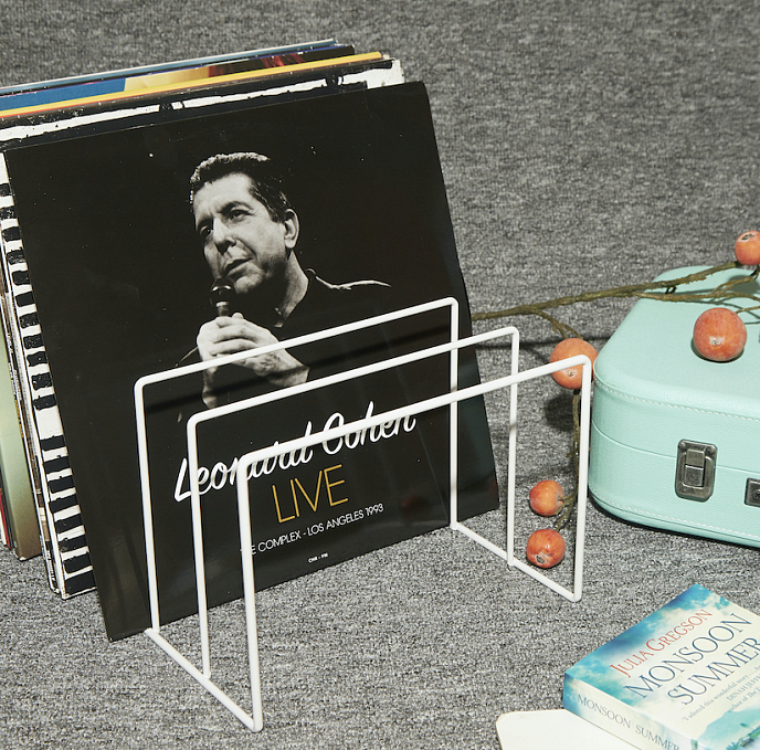 Vinyl record stand MJI Audio Vinyl Records Holder R25 White - img.6