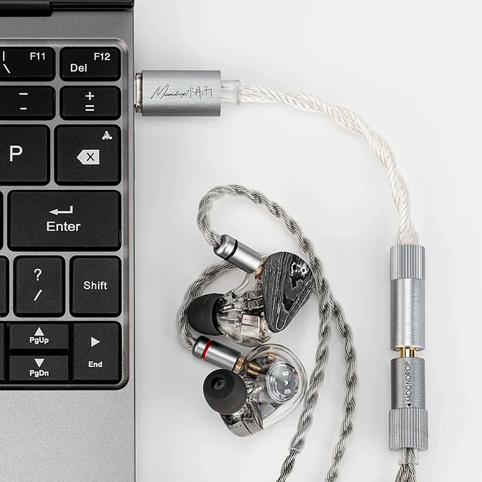 Headphone amplifier with DAC MoonDrop Echo-A Silver - img.1