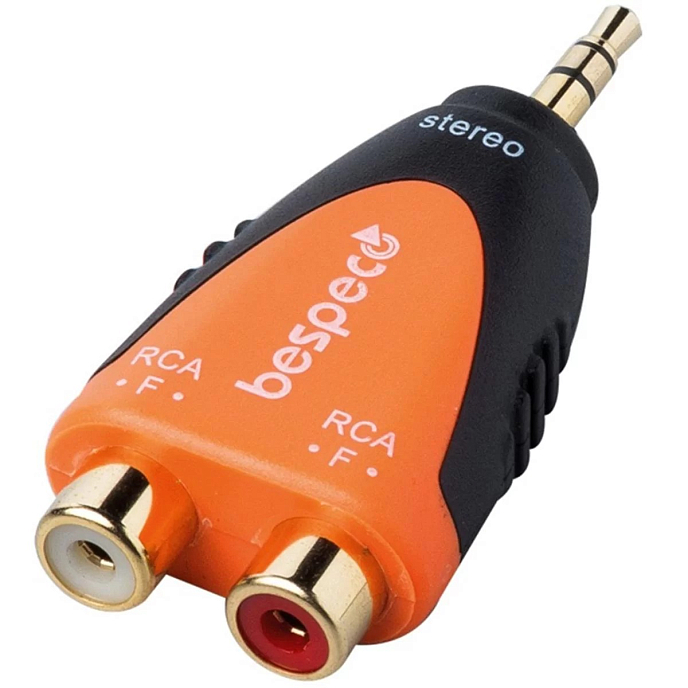 Adapter Bespeco SLAD380 2rca F - 3.5mm M - img.0