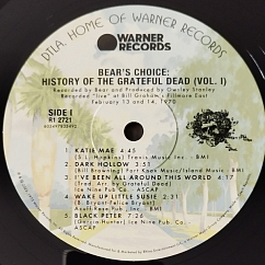 Vinyl Record Grateful Dead - History Of The Grateful Dead Volume One (Bears Choice 50th Anniversary Remaster) LP